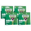 Produktbild: Gillette Body 4 x 4 er Klingen Rasierklingen für den Körper Herrenklingen Set