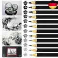 Produktbild: 12 Stüch Bleistifte Set, 2H H F HB B 2B 3B 4B 5B 6B 7B 8B, Skizzierstifte,