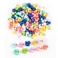 Produktbild: 100 Stück Mini Enten Harz Kleine Bunte Enten Miniatur Enten Deko Figuren für ...