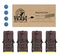 Produktbild: GorillaTraps Mausefallen 4er Set mit Monitoring-Köder von NARA® | Verpackung dient als Köderstation | Mäuse Schlagfalle zur Mäusebekämpfung für drinnen & draußen | Effektive Maus Falle ohne Giftköder