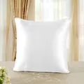 Produktbild: 19 Momme 100% Seide Kissenbezug 1 Stück 60x60cm White