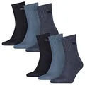 Produktbild: PUMA 6 Paar Socken Short Crew Sportsocken Tennis Socken Gr. 39-42, Farbe:460 Denim Blue, Unisex