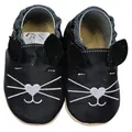 Produktbild: HOBEA-Germany Krabbelschuhe für Jungs und Mädchen in verschiedenen Designs 18/19 (6-12 Mon), Katze schwarz