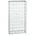Produktbild: ESTEXO Gabionenzaun Gabione Steingabione Steinkorb 100x50x20 cm Drahtkorb Mauer 5x10 Dra silberfarben 50 cm x 20 cm