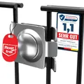 Produktbild: Qualinos 10x hochwertige Eckverbinder, Längsverbinder für die Doppelstabmattenzaun Befestigung - auch zum Bau von Komposter Hochbeet Tiergatter. Erhöhter Einbruchsschutz, Edelstahl, Made in Germany