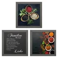 Produktbild: Bilder-Set 3-teilig Wandbild Bild Wanddeko Mehrfarbig Gewürze 23 x 23 cm