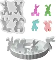 Produktbild: Silikonformen Gießformen Ostern, 4 Stück Osterhase Silikonform Ostern Silikonfor
