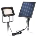 Produktbild: Esotec Solarlampe für außen Power Flood | Solar LED-Flutlicht-Strahler mit Li-Ion Akku | Solarstrahler Außengartenbeleuchtung Wandstrahler Bodenstrahler | 3000K metall ALUMINIUM wetterfest 102701