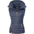 Produktbild: Navahoo Steppweste Shadaa stylische ärmellose Damen Weste mit Kapuze blau XS (34)
