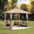 Produktbild: Sekey Pavillon 3x3 Gartenpavillon Terrassenpavillon 4 abnehmbar Seitenteile & Reißverschluss Partyzelt Wasserdicht Gartenzelt Sonnenschutz