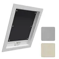 Produktbild: WOLTU Thermo Dachfenster Rollo ohne Bohren Sonnenschutz Verdunkelungsrollo mit Saugnäpfen, Thermorollo Hitzeschutz für Velux- und Roto-Fenster M04 / 304, Schwarz 60x73 cm
