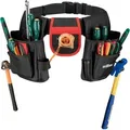 Produktbild: Wiltec Werkzeuggürtel 71 x 28 cm bis 25 kg, Werkzeug Gürteltasche 17 Fächer, Gürtel Werkzeugtasche verstellbar, robuste Arbeitstasche