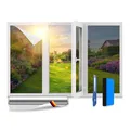Produktbild: VIEWGUARD – UV Sonnenschutzfolie für Fenster Innen & Außen – Blickdichte Fensterfolie als Sonnenschutz Folie – Selbstklebende Hitzeschutzfolie für Fenster Außen & Innen für Sommer - 90 x 200cm