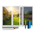 Produktbild: – UV Sonnenschutzfolie für Fenster Innen & Außen – Blickdichte Fensterfolie a...