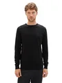 Produktbild: TOM TAILOR Herren 1012819 Basic Strickpullover Mit Crewneck, 29999 - Black, L EU