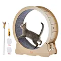 Produktbild: VEVOR Katzenlaufrad, großes Katzenlaufband für Hauskatzen, 91 cm Katzenlaufrad mit abnehmbarem Teppich und Katzenangel zum Laufen/Gehen/Trainieren, geeignet für die meisten Katzen bis 6 kg