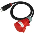 Produktbild: NWP Messadapter Prüfadapter Schuko Stecker auf 16A CEE Kupplung 5-Polig für DGUV V3 VDE 0701/0702-1,5m Anschlussleitung - Zubehör für Messgeräte und Prüfgeräte