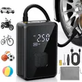 Produktbild: Elektrische Luftpumpe Fahrrad Auto Ball LED Licht Akku 10,3 Bar 4000 mAh