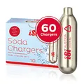 Produktbild: iSi - CO2 Kapseln 8.4 gr (6x10er Pack) - Sodakapseln passend für Sodamaker Classic, Twist'n Sparkle & Soda Siphon - CO2 Kartuschen für leckere Soda-Mixgetränke & Cocktails - Made in Austria, Gold