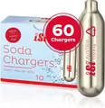 Produktbild: iSi CO₂-Kapsel Sodakapseln - 60 Stück - 8,4 g CO₂, Zubehör für iSi Soda Maker Classic, iSi Soda Siphon, iSi Twist 'n Sparkle, 8,4 g CO2, Recycelbar, Spar-Set