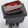 Produktbild: Wippschalter IP65 2-polig beleuchtet rot Schalter Kippschalter Netzschalter 230V