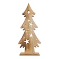 Produktbild: LED-Holz-Tannenbaum Groß (80 cm) in Natur, Weihnachtsdeko, Weihnachtliches LED-Dekolicht in Tannenbaumform, Timer & IP44, warmweiß (2700 K), Batteriebetrieb, Innen & geschützte Außenbereiche | Näve