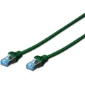 Produktbild: Digitus CAT 5e SF-UTP Patchkabel PVC AWG 26/7 Länge 1 m Farbe Grün (UTP, CAT5e, 1 m) (DK-1532-010/G)