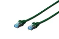 Produktbild: DIGITUS Patchkabel RJ45 SF/UTP Cat5e  1.00m grün Hebelschutz Polybeutel