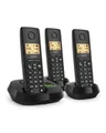 Produktbild: Gigaset PURE 100 AM Trio schwarz Schnurlostelefon mit AB Int.Ware (L36852-H3125-R111)