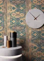 Produktbild: Newroom Vliestapete, Petrol Tapete Vintage Teppich - Teppichmuster Teppichoptik Braun Orientalisch Modern für Wohnzimmer Schlafzimmer Küche