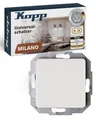 Produktbild: MILANO Universalschalter in Weiß - Lichtschalter-Unterputz mit 10AX Schaltver...