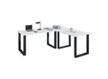 Produktbild: VCM VCM Holz Schreibtisch Eckschreibtisch schlicht 220x160 L Form links oder rechts Arbeitstisch Platte 80 cm tief Computertisch Büromöbel - Lona U