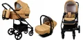 Produktbild: BabyLux® TRAILUX | 3in1 Kinderwagen Set | Sand Pearl | Kombikinderwagen | Kinderwagenset | Buggy + Babywanne + Autositz / Auto-Babyschale