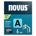 Produktbild: 5.000 novus Tackerklammern Feindraht 53/6