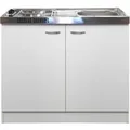 Produktbild: Flex-Well Classic Miniküche Wito 100 cm mit Pantryauflage Weiß
