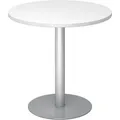 Produktbild: Hammerbacher Besprechungstisch STF08, rund, 80 x 74,5cm (ØxH), weiß / silber