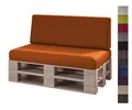 Produktbild: sunnypillow Palettenkissen für Palettenmöbel - 2er Set - Palettenauflage für Palettensofa für Haus, Garten - Palettenpolster mit abnehmbarem Bezug für Europaletten - Rückenkissen & Sitzkissen Orange