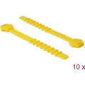 Produktbild: Delock Silikon-Kabelbinder wiederverwendbar 10 Stück gelb (Kunststoffkabelbinder, 120 mm, 10 Stk.) (18830)