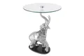 Produktbild: Beistelltisch 80cm Marmor Silber Design Tisch Modern Wohnzimmer JETZT KAUFEN
