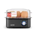 Produktbild: TZS First Austria Eierkocher Grau - 8 Eier Kapazität - 4 Kochstufen inkl. Dampfgarfunktion - Automatische Abschaltung mit Signalton - Trockenkochschutz - Messbecher & Pochierschale - Kompakt & Leicht