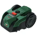 Produktbild: Bosch Mähroboter VISIMOW18V-100, Akku 4 Ah, Ladegerät, Karton.