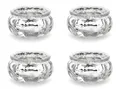 Produktbild: partydeco Kerzenhalter, Teelichtgläser 6x3cm silber 4er Set