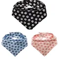 Produktbild: Hunde Bandana Kopftücher Hundehalstuch Dreieckstuch für Kleine, Mittelgroße und Große Hunde (Schwarz, S)
