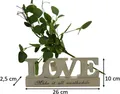 Produktbild: Romantischer Schriftzug 'LOVE' aus hochwertigem Holz in charmantem Shabby weiß
