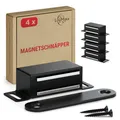 Produktbild: Magnetschnäpper - Haltekraft 4kg- 4er Set Edelstahl Schrankmagnet von LouMaxx