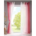 Produktbild: Gardinenbox Gardine (2 St), Ösen, transparent, Voile, Farbverlauf Vertikal »Modena« Voile Raffhalter 10000183 rosa 140 cm x 175 cm