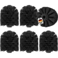 Produktbild: 6x Ersatzbürstenköpfe, Set Schwarz – WC Bürstenkopf Ø 7,8 cm