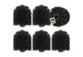 Produktbild: Wellgro WC-Reinigungsbürste Toilettenbürste Set Schwarz Weiß – WC Bürste Universal, (6-tlg)