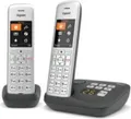 Produktbild: Gigaset CE575A Duo - Schnurlostelefon - Anrufbeantworter mit Rufnummernanzeige - ECO DECT\GAP - Schwarz, Silber + zusätzliches Handset (L36852-H2929-B104)
