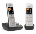 Produktbild: Gigaset CE575A Duo Schnurlostelefon mit Anrufbeantworter silber/schwarz Festnetztelefon